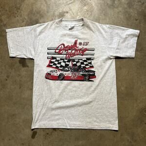 Vintage 90s Darrell Waltrip Grey Nascar Racing T-Shirt